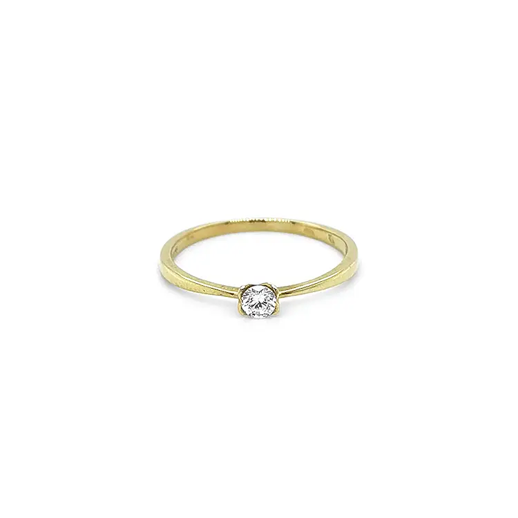 Gold Verlobungsring mit Diamant