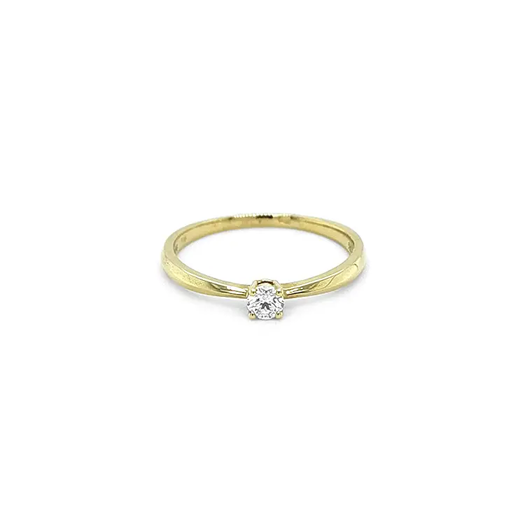 Gold Verlobungsring mit Diamant