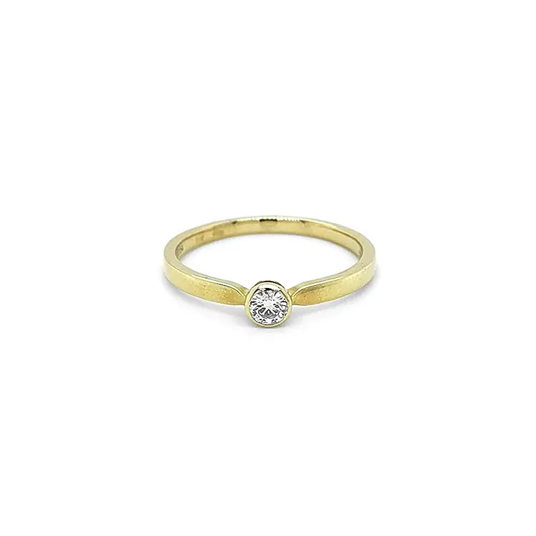 Gold-Diamant-Verlobungsring