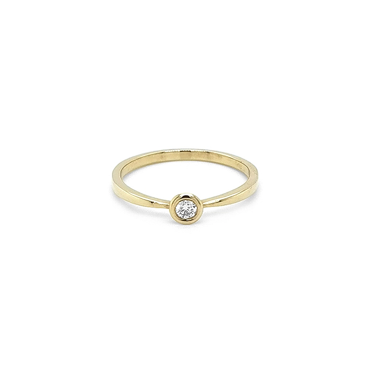 Gold Verlobungsring mit Diamant