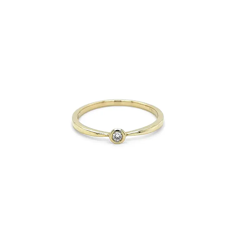 Gold Verlobungsring mit Diamant