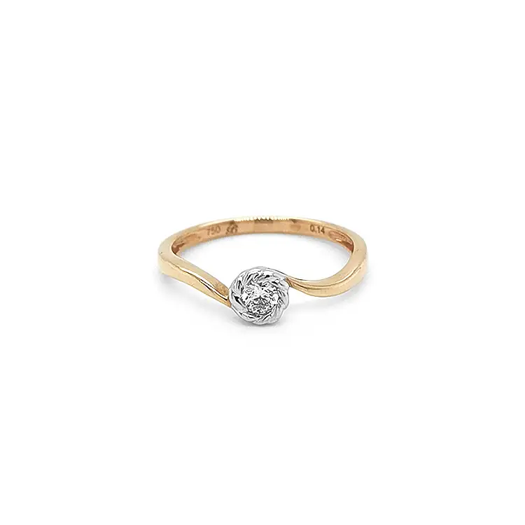 Gold Verlobungsring mit Diamant