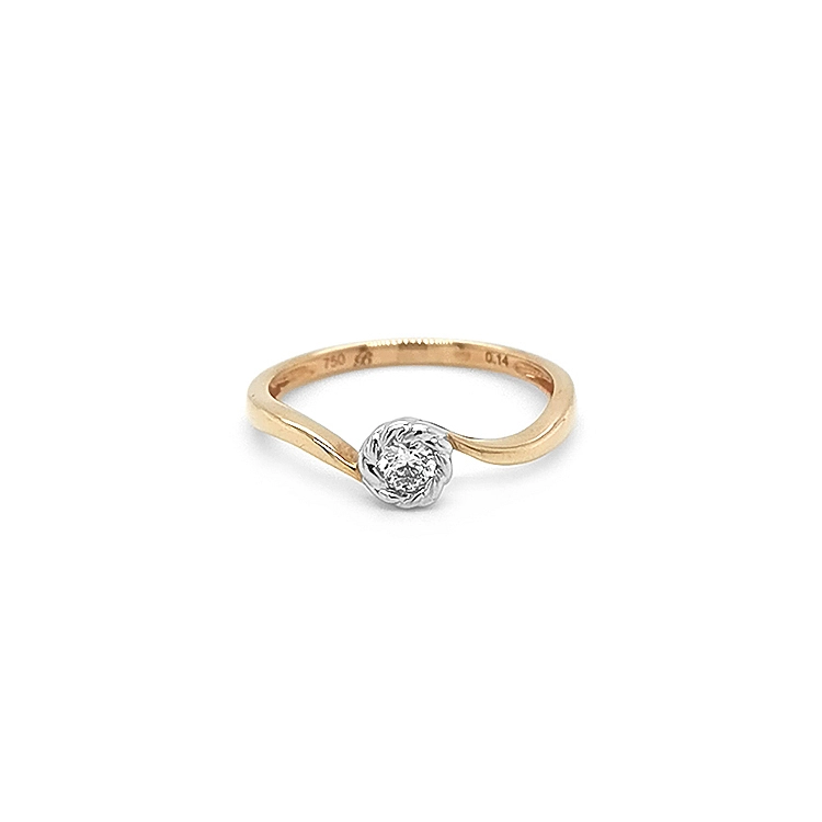 Gold Verlobungsring mit Diamant