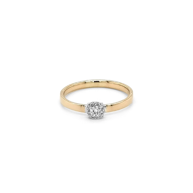 Verlobungsring aus Gold mit Diamanten