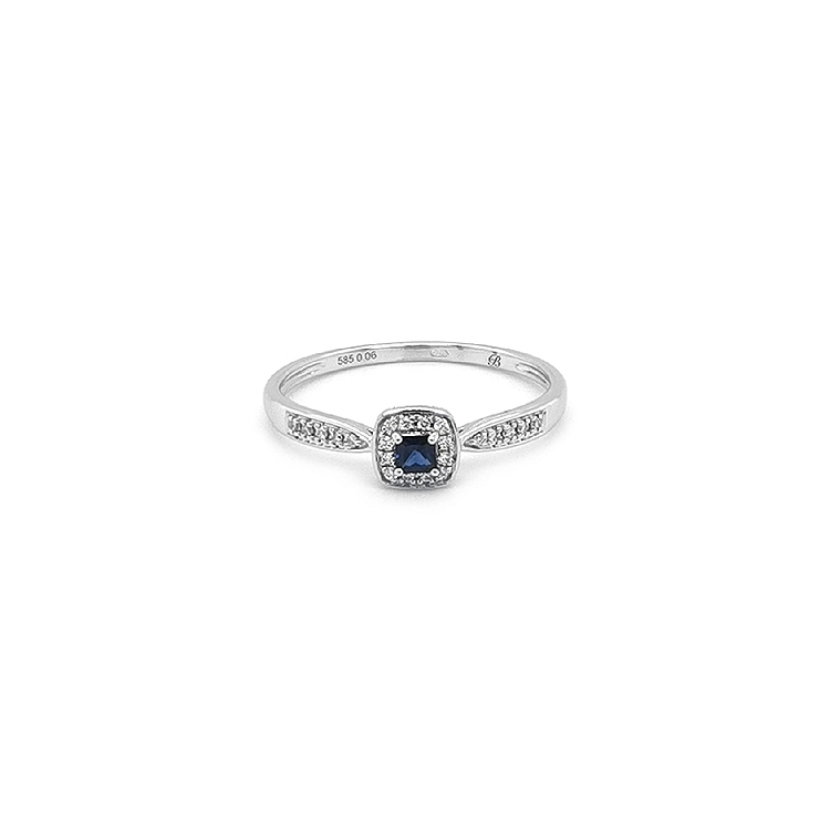 Goldring mit Saphiren und Diamanten