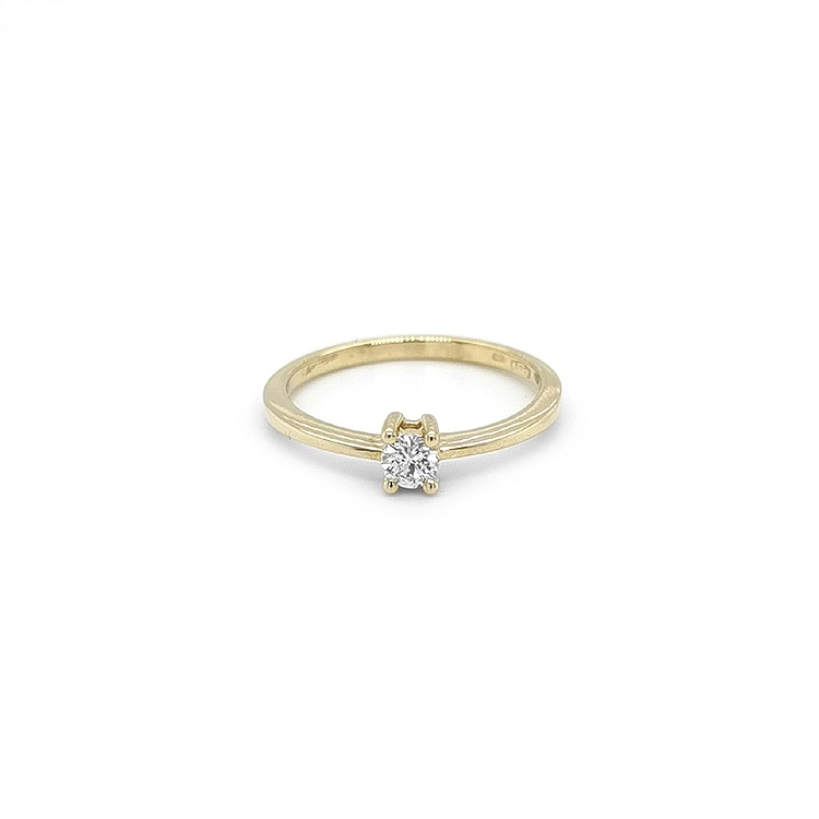 Gold Verlobungsring mit Diamant