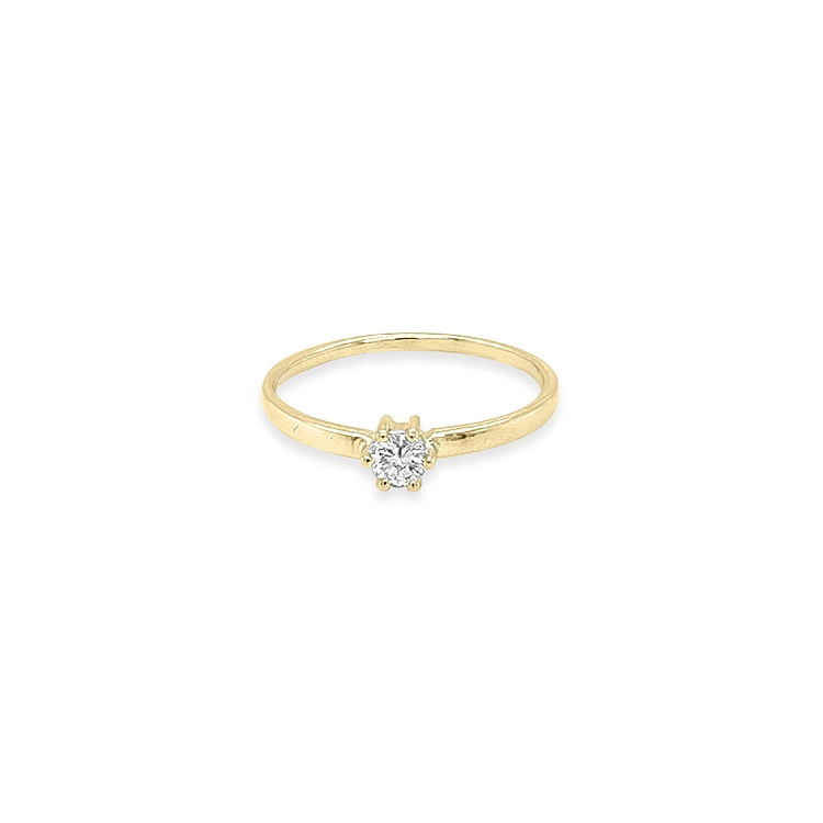 Verlobungsring aus Gold mit Diamant