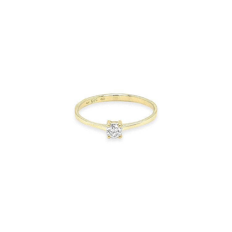 Gold Verlobungsring mit Diamant