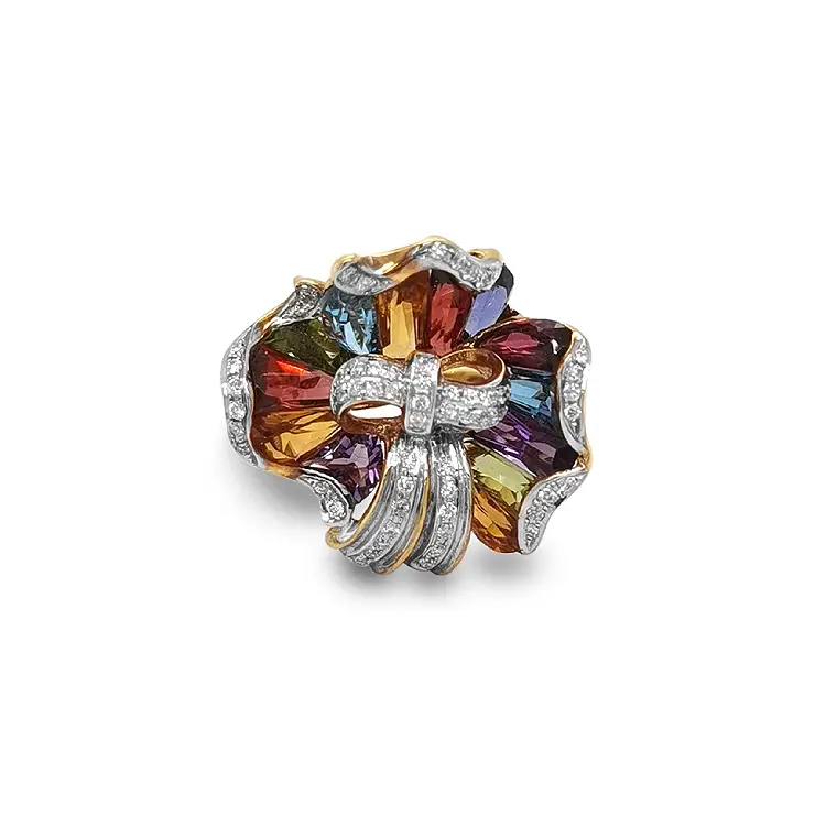 Goldring Halbedelsteine und Diamanten