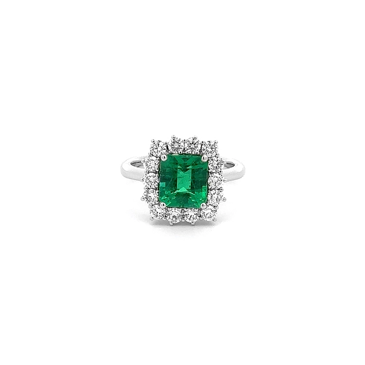 Goldring mit Smaragd und Diamanten