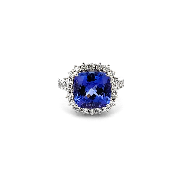 Diamantring mit Tansanit