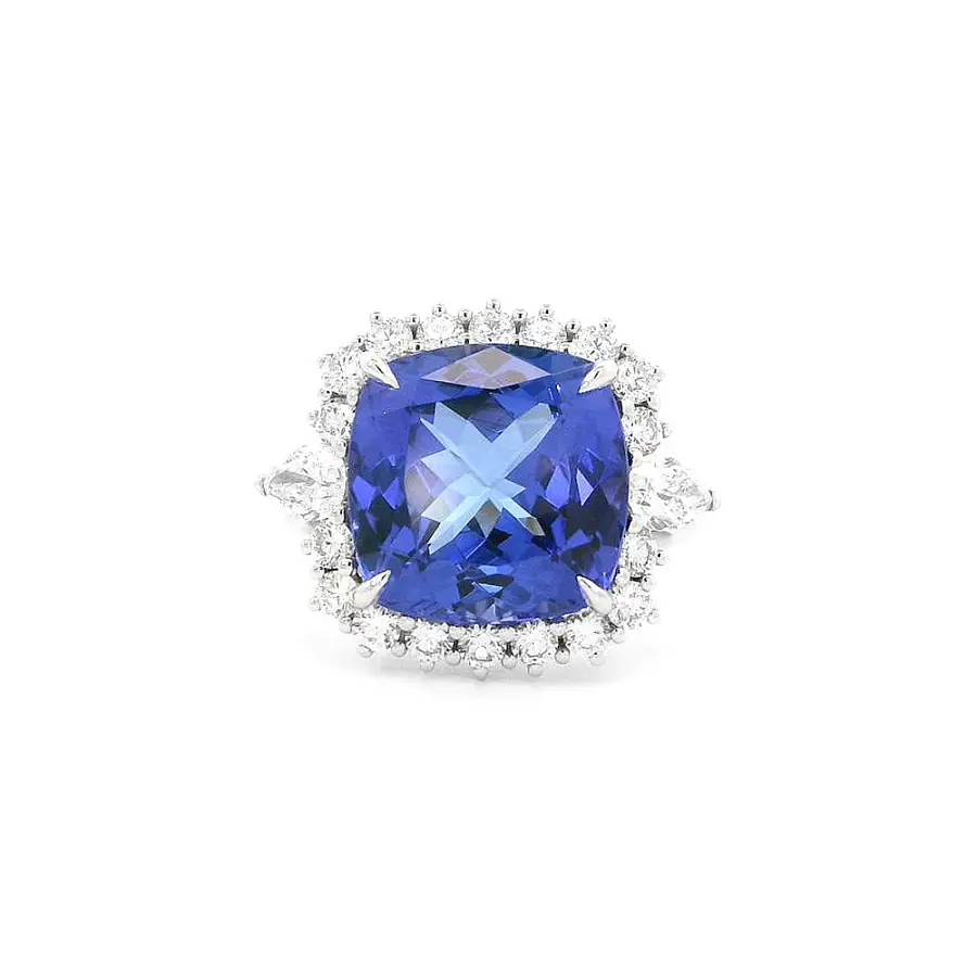 Blue Treasure - Ring mit Tansanit und Diamant Eleganz