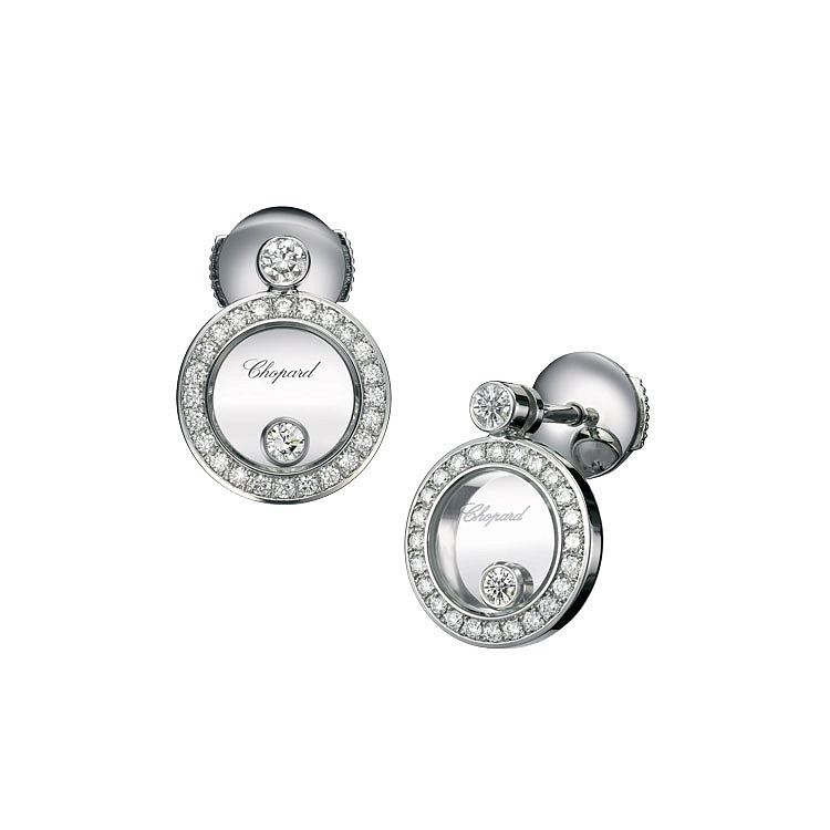 Gold-Ohrringe Chopard Happy Diamonds 833957-1301