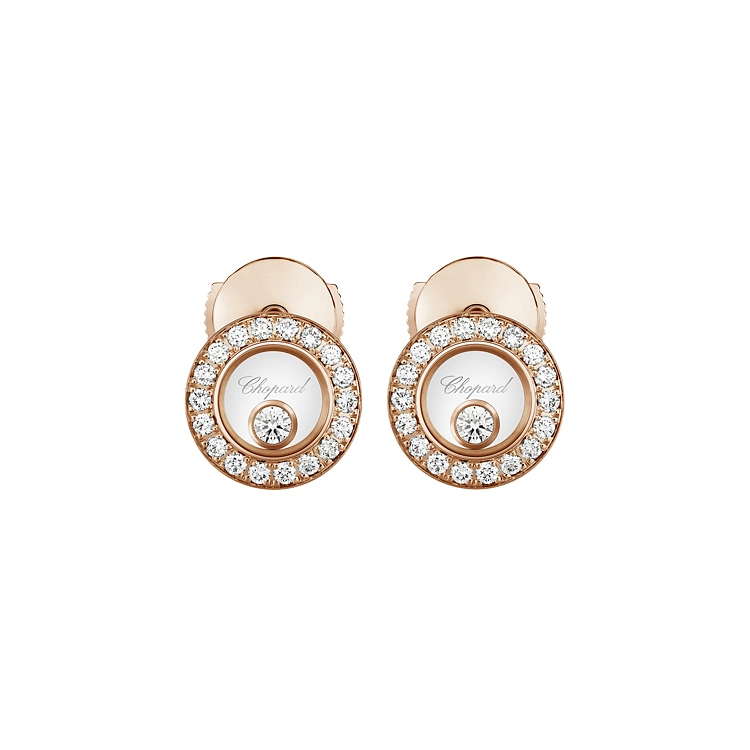 Gold-Ohrringe Chopard Happy Diamonds 83A017-5201