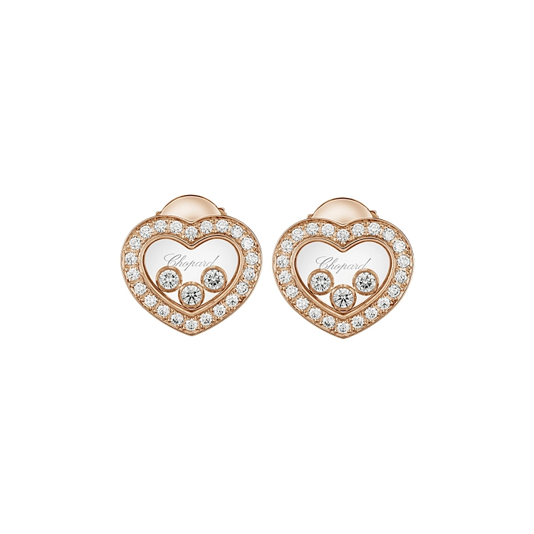 Gold-Ohrringe Chopard Happy Diamonds 83A611-5201