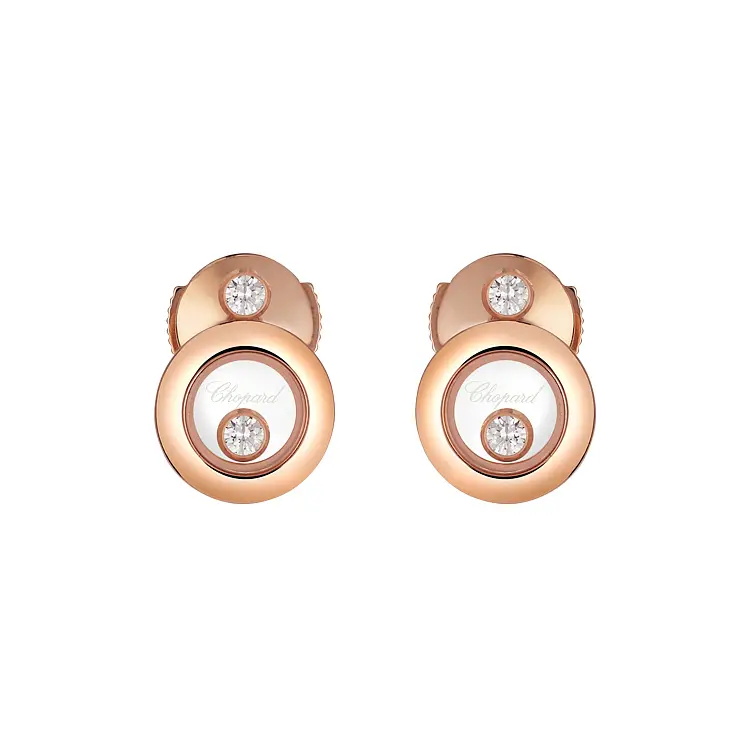 Gold-Ohrringe Chopard Happy Diamonds 833957-5201