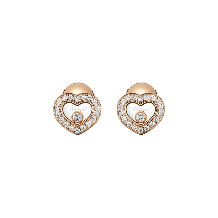 Gold-Ohrringe Chopard Happy Diamonds 83A054-5201