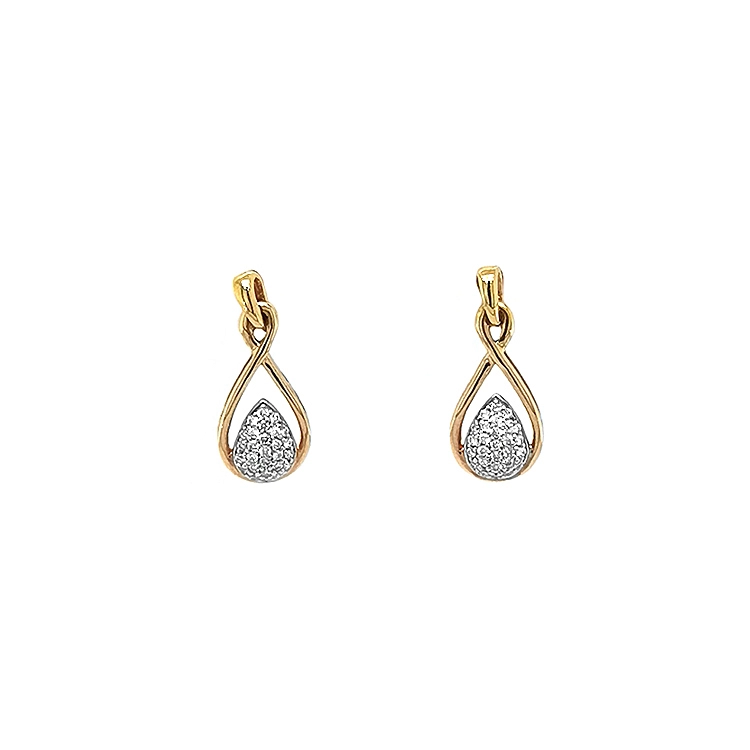 Gold-Ohrringe mit Diamanten