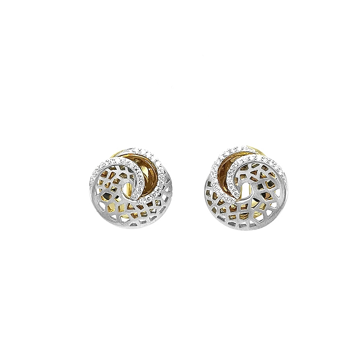 Gold-Ohrringe mit Diamanten