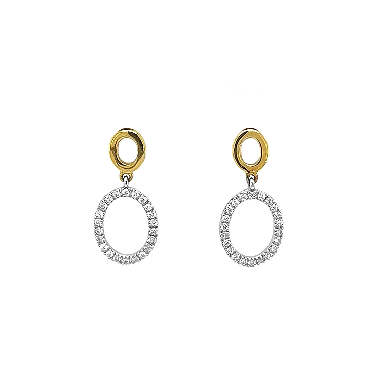 Gold-Ohrringe mit Diamanten