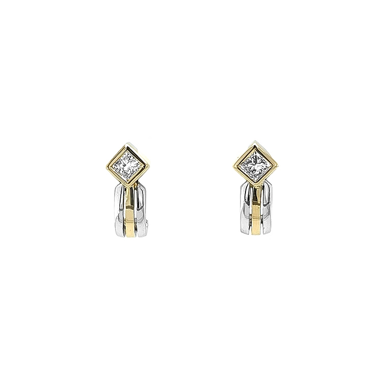 Gold-Ohrringe mit Diamanten