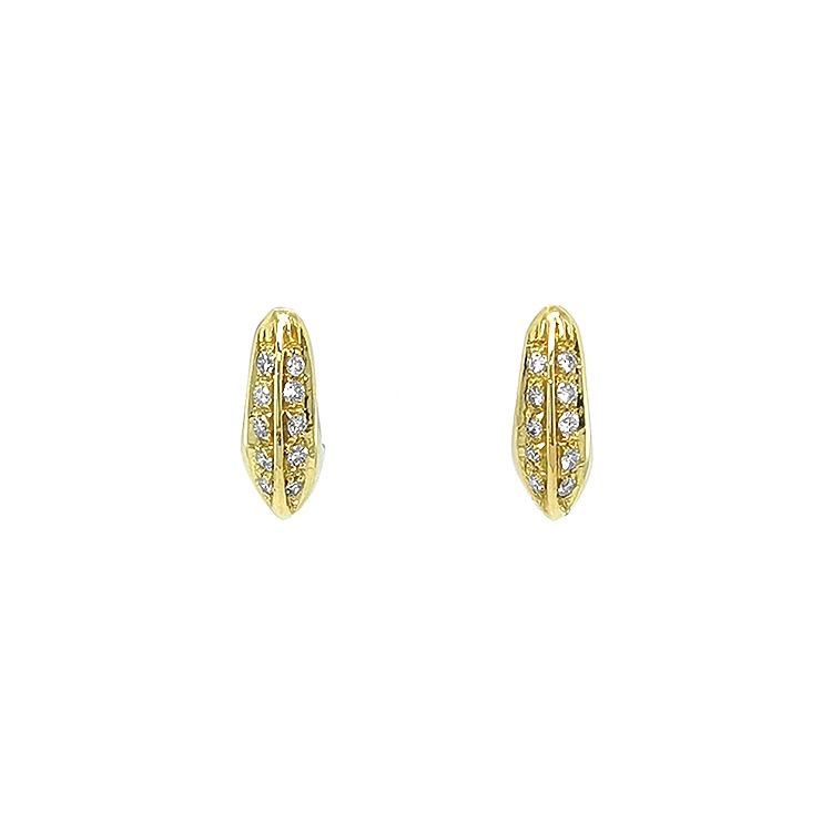 Gold-Ohrringe mit Diamanten