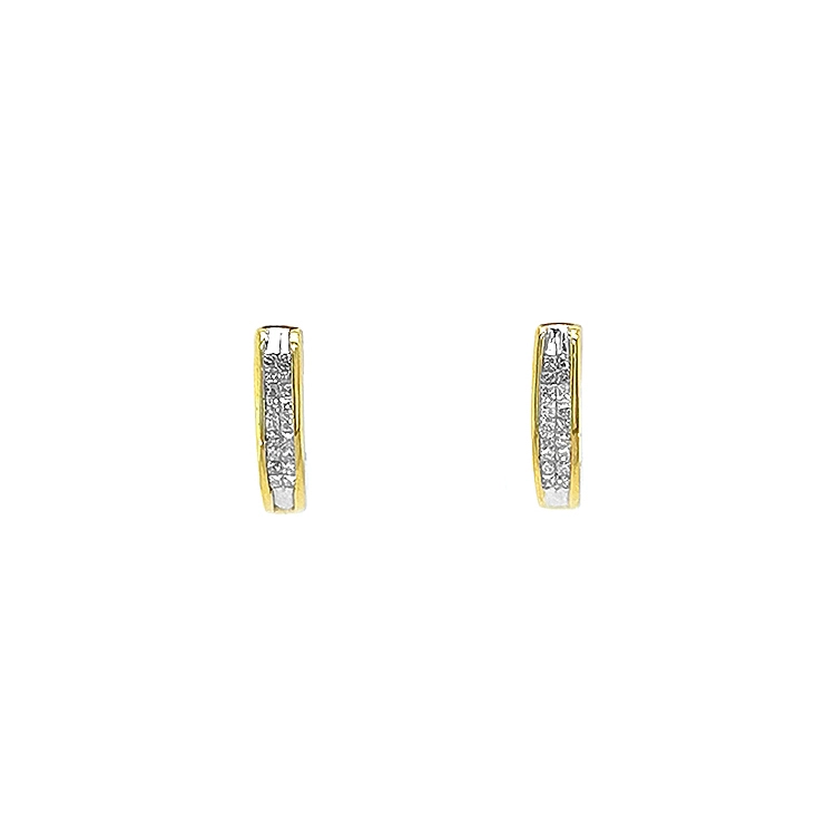 Gold-Ohrringe mit Diamanten