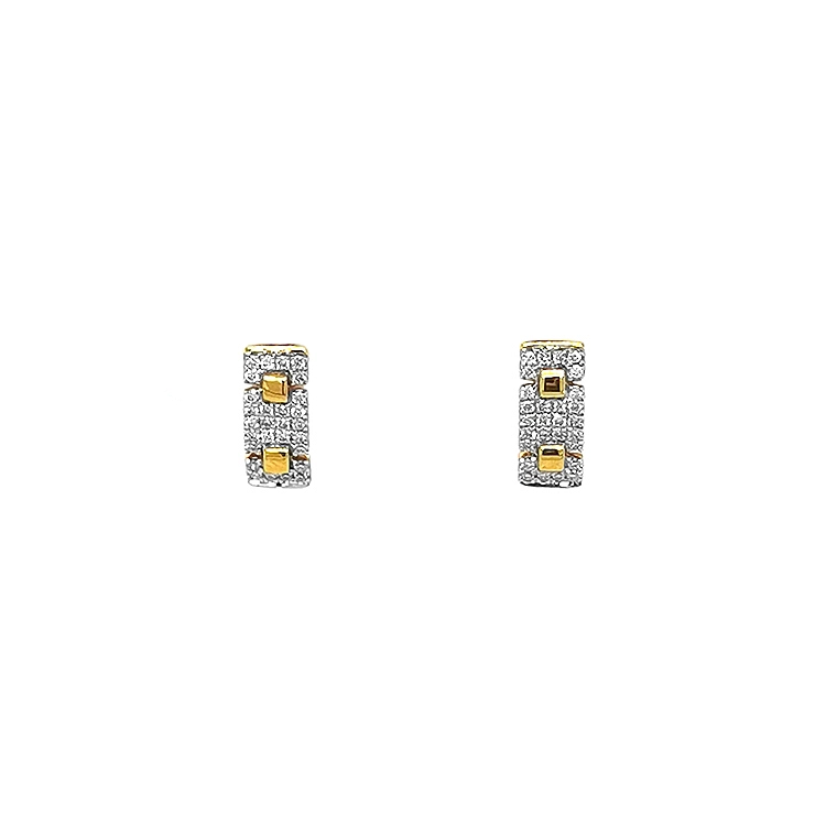 Gold-Ohrringe mit Diamanten