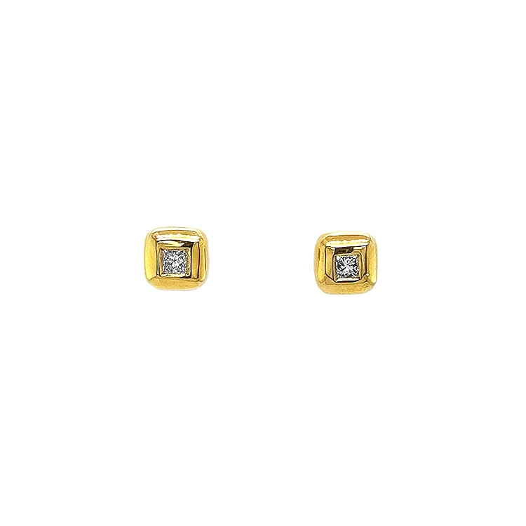 Gold-Ohrringe mit Diamanten
