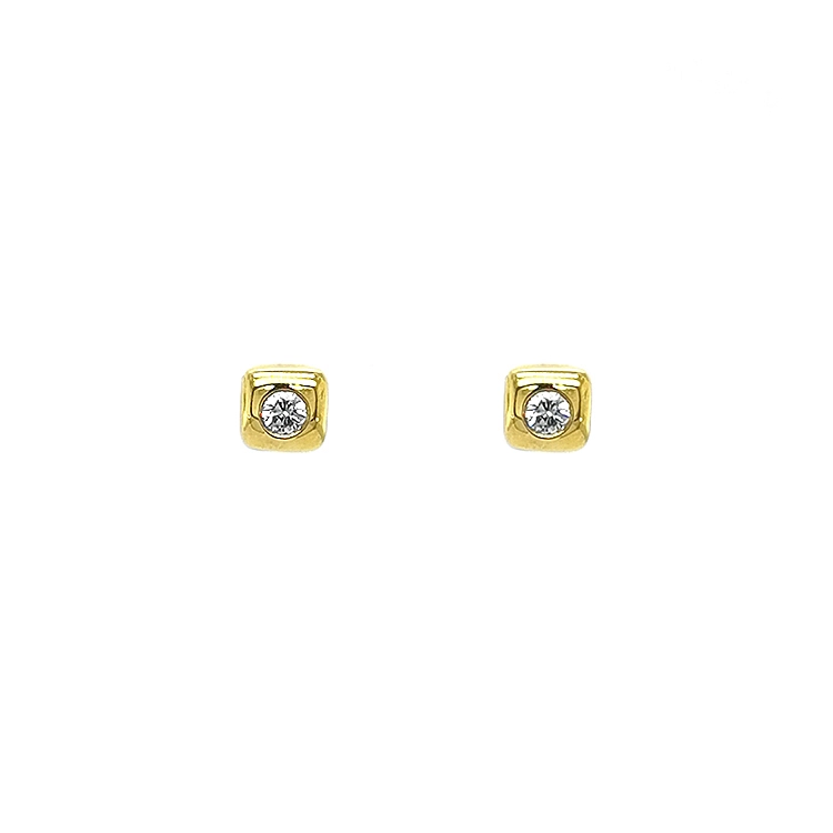 Gold-Ohrringe mit Diamanten