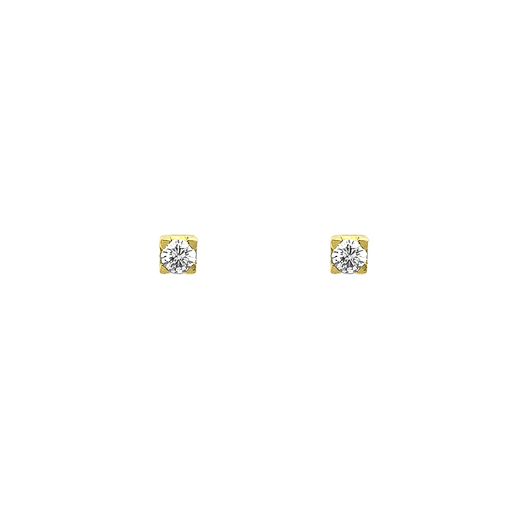 Gold-Ohrringe mit Diamanten
