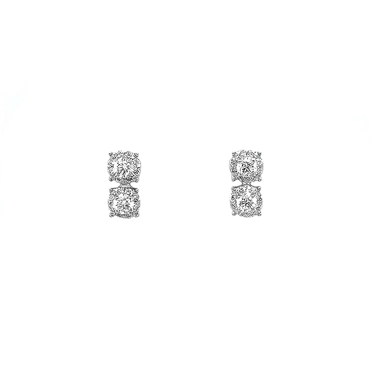 Gold-Ohrringe mit Diamanten
