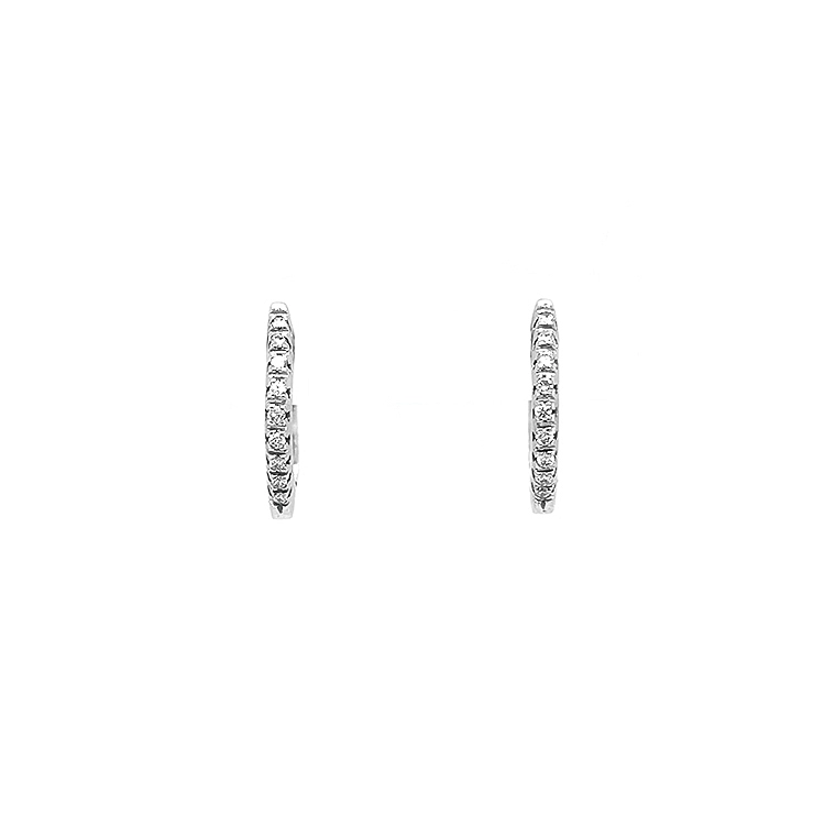 Gold-Ohrringe mit Diamanten