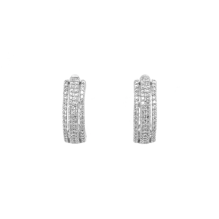 Gold-Ohrringe mit Diamanten