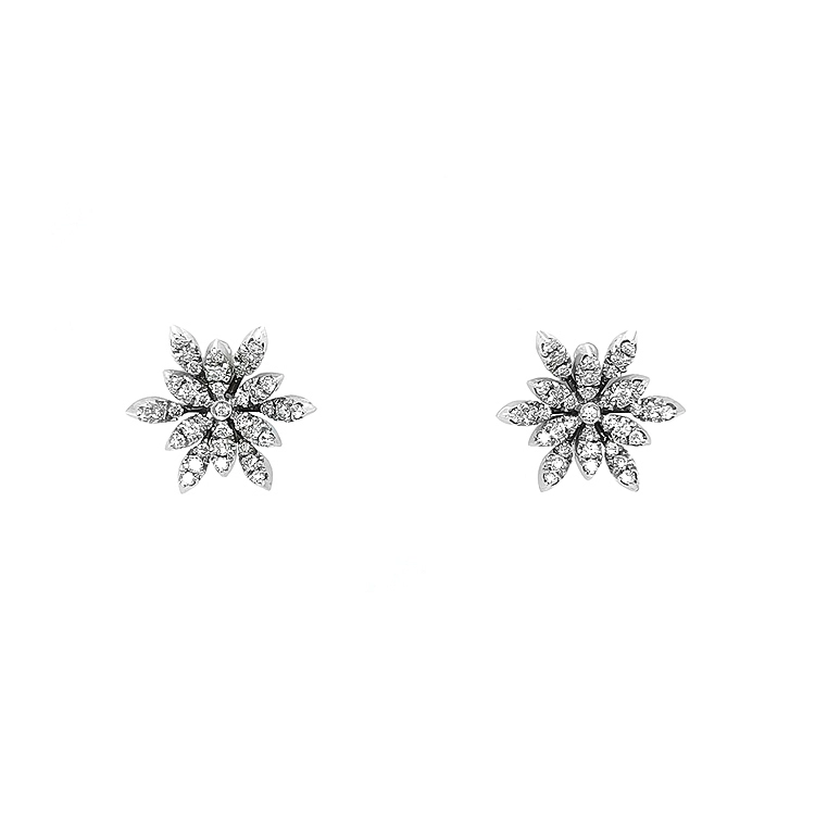 Gold-Ohrringe mit Diamanten