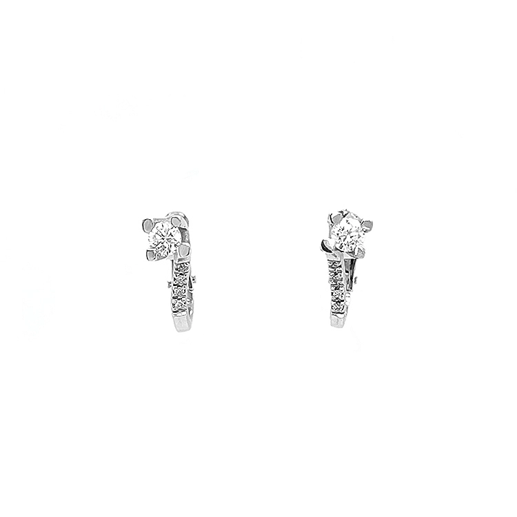 Gold-Ohrringe mit Diamanten