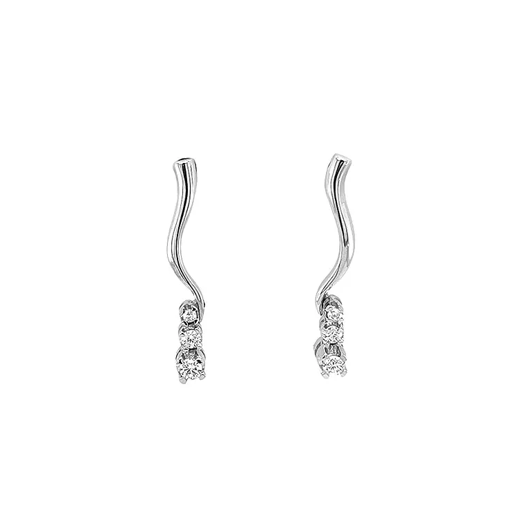 Gold-Ohrringe mit Diamanten