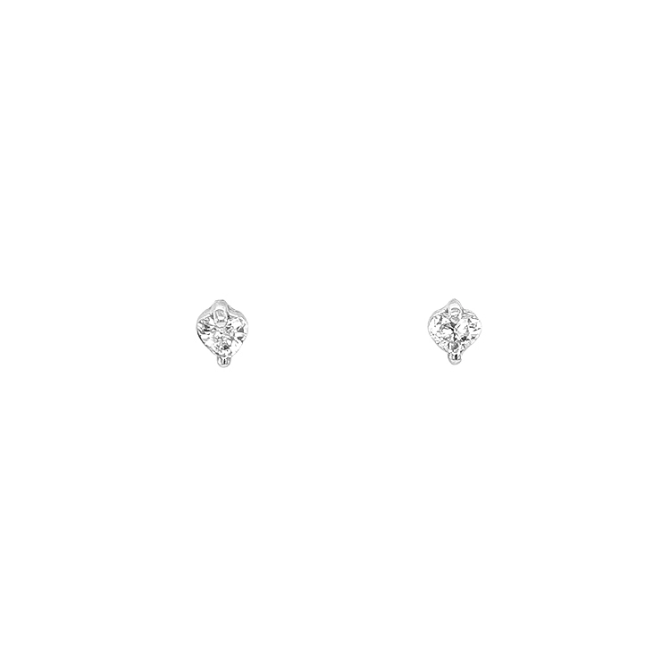 Goldohrringe in Herzform mit Diamanten