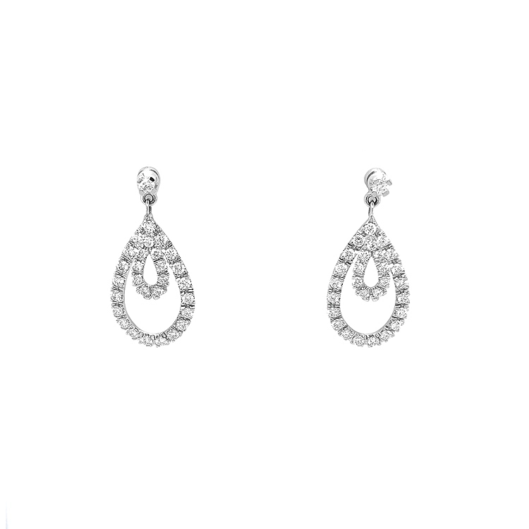 Gold-Ohrringe mit Diamanten