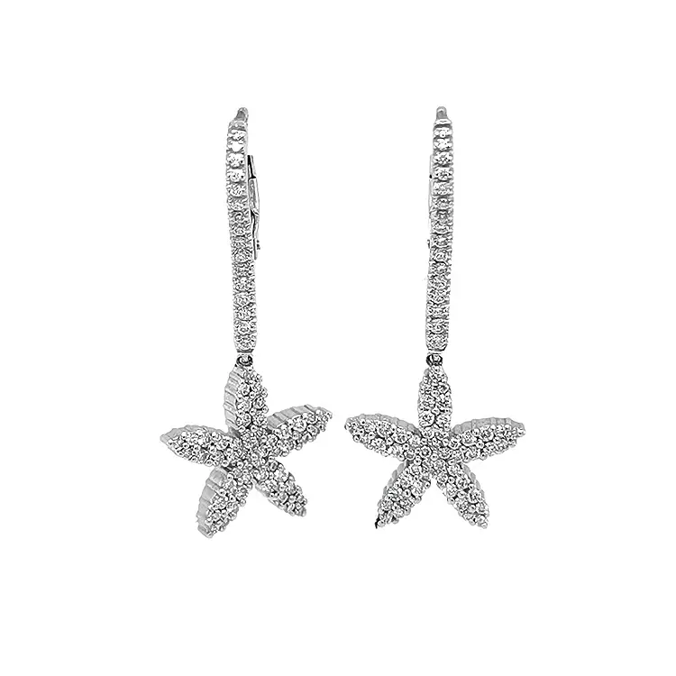 Gold-Ohrringe mit Diamanten