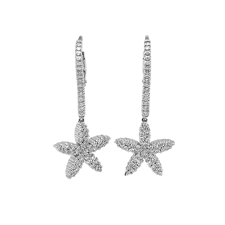 Gold-Ohrringe mit Diamanten