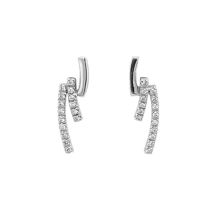 Gold-Ohrringe mit Diamanten