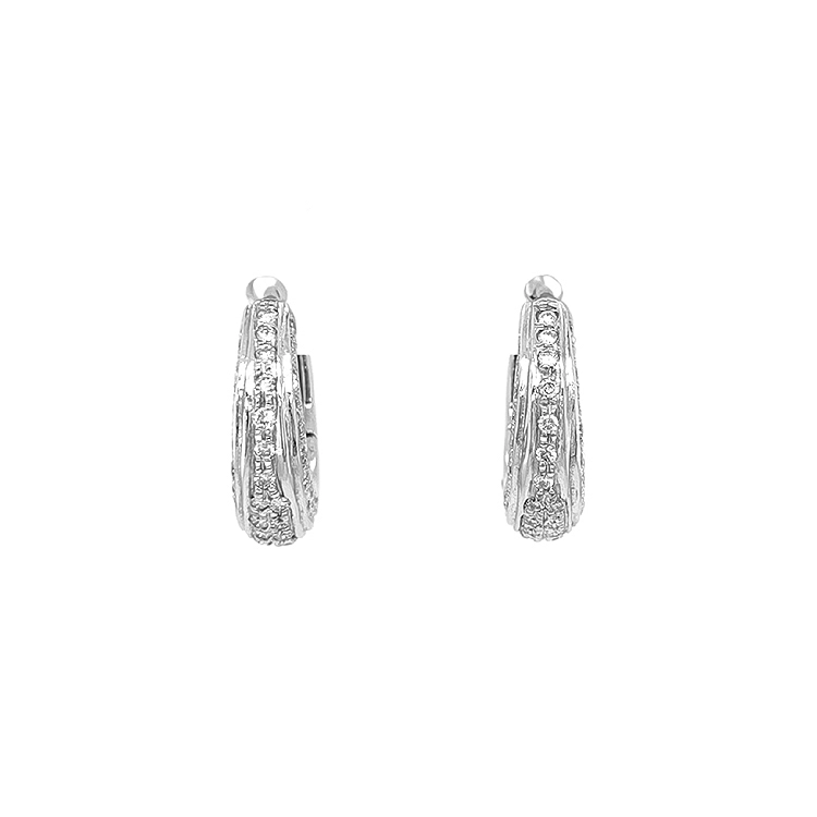 Gold-Ohrringe mit Diamanten