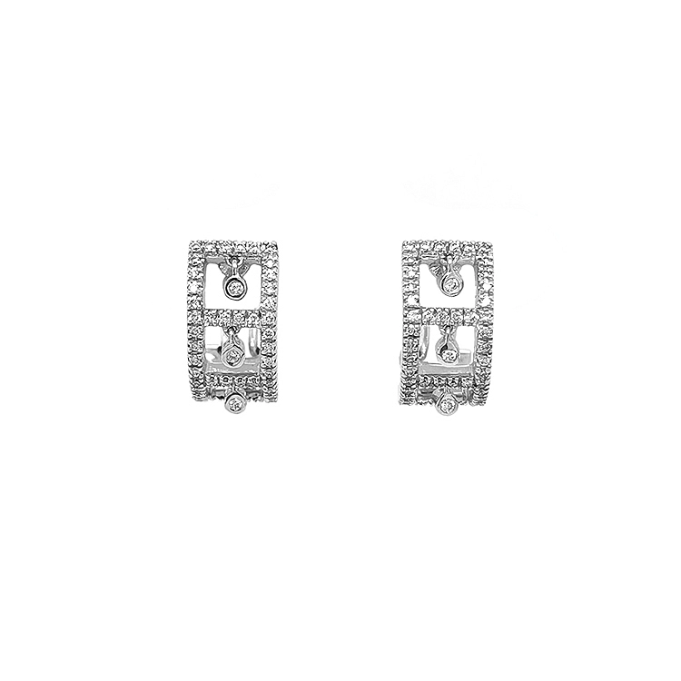 Gold-Ohrringe mit Diamanten