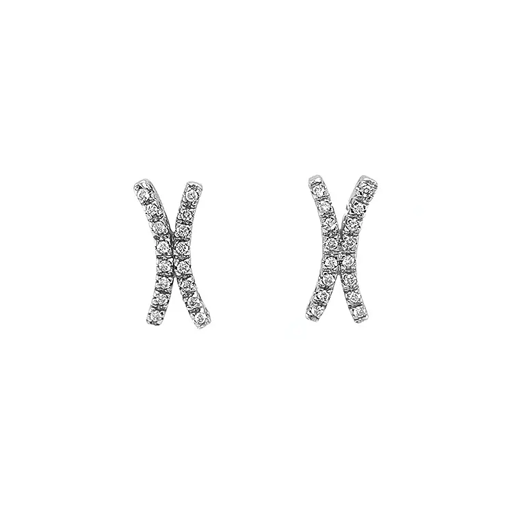 Gold-Ohrringe mit Diamanten