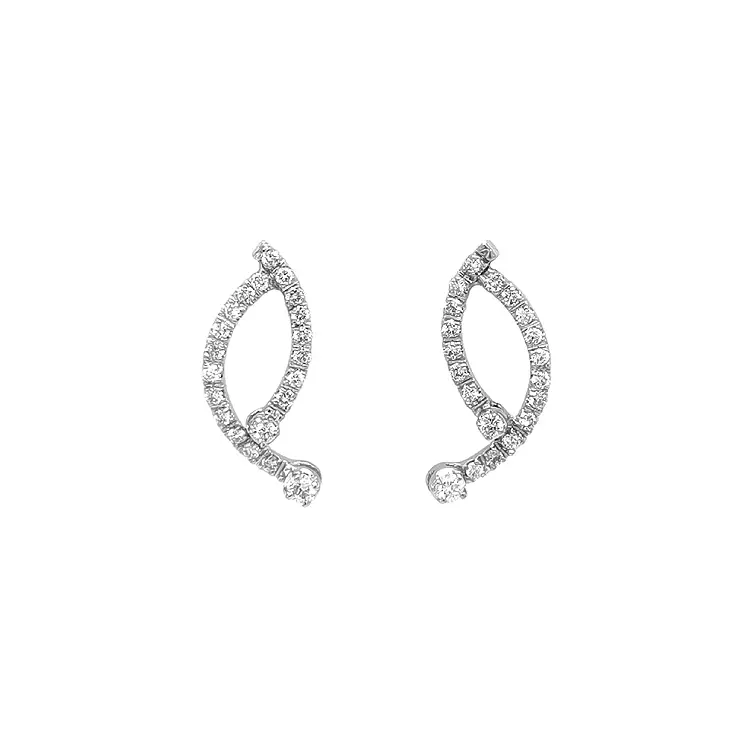 Gold-Ohrringe mit Diamanten