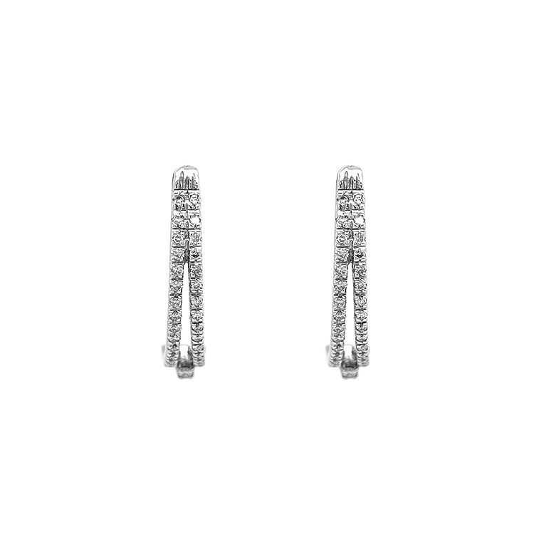 Gold-Ohrringe mit Diamanten