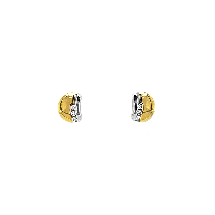 Gold-Ohrringe mit Diamanten
