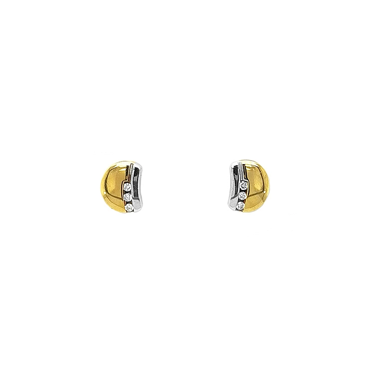 Gold-Ohrringe mit Diamanten