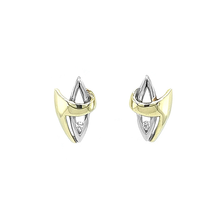 Gold-Ohrringe mit Diamanten